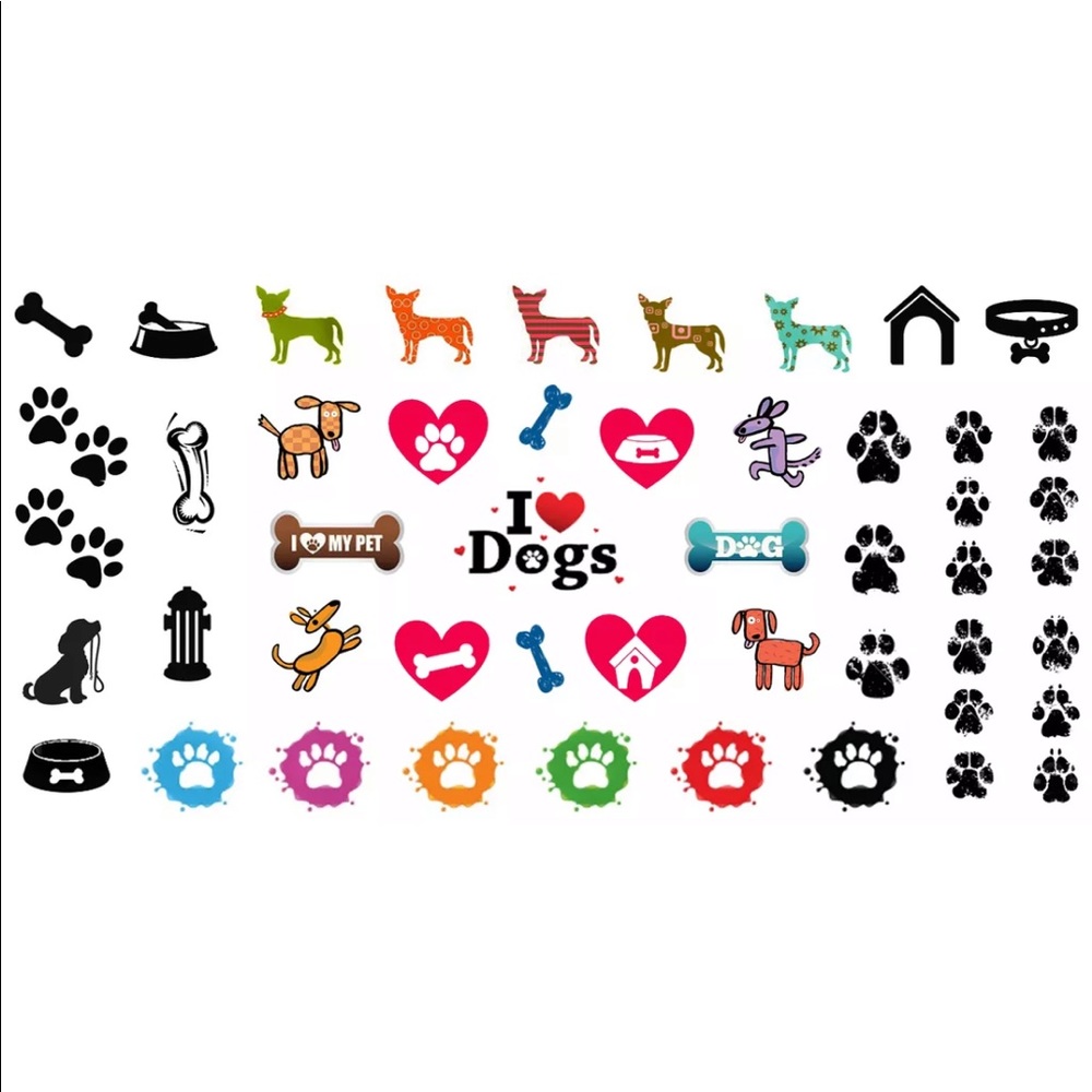 💌BO/GO$6 I Love My Dog Transfer Nail Decals - Picture 2 of 3